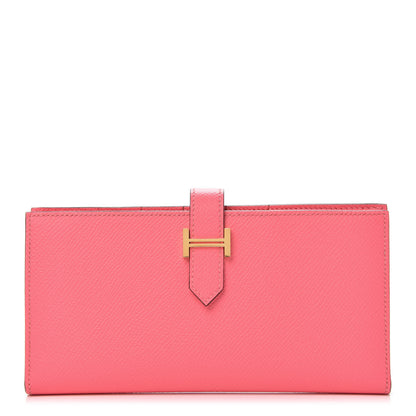 Hermes Epsom Bearn Gusset Wallet Rose Azalee 1 of 8