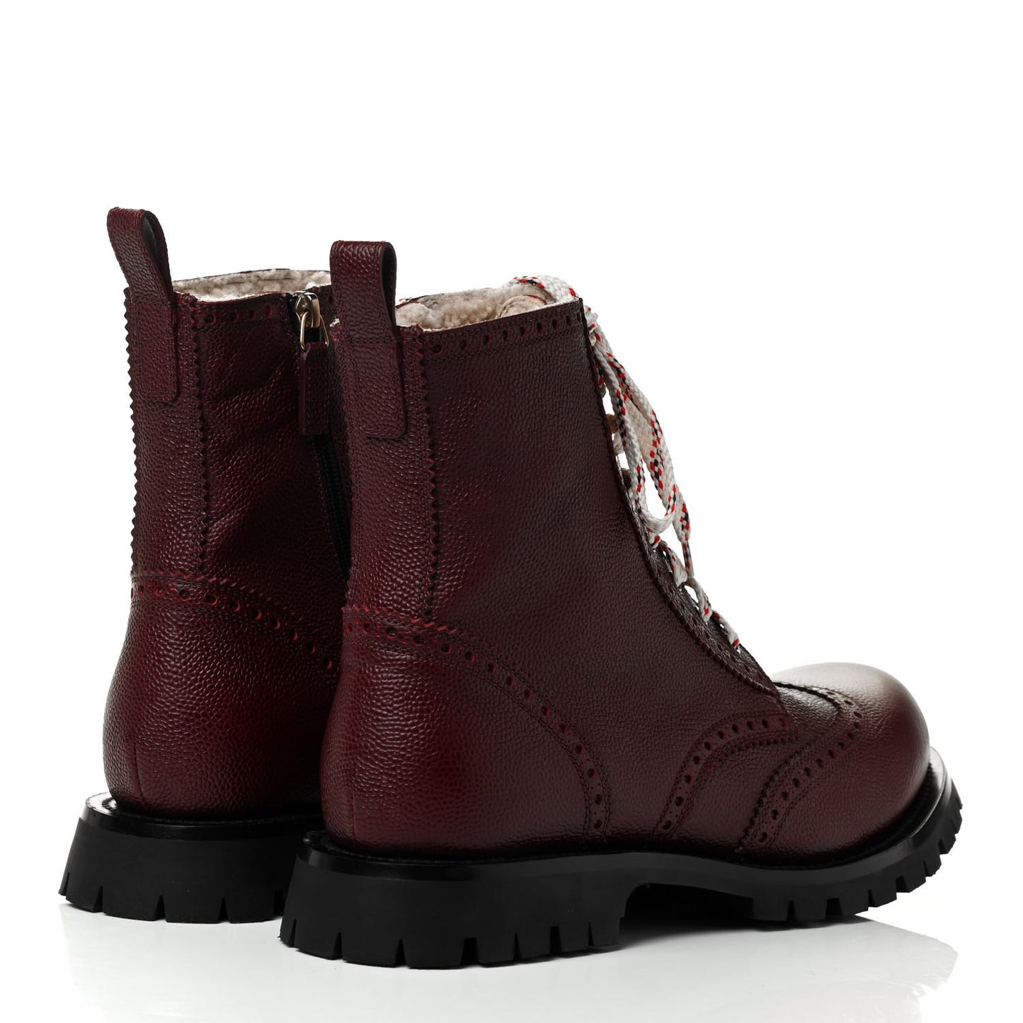 Grained Calfskin Mens Arley Boots 10.5 Burgundy