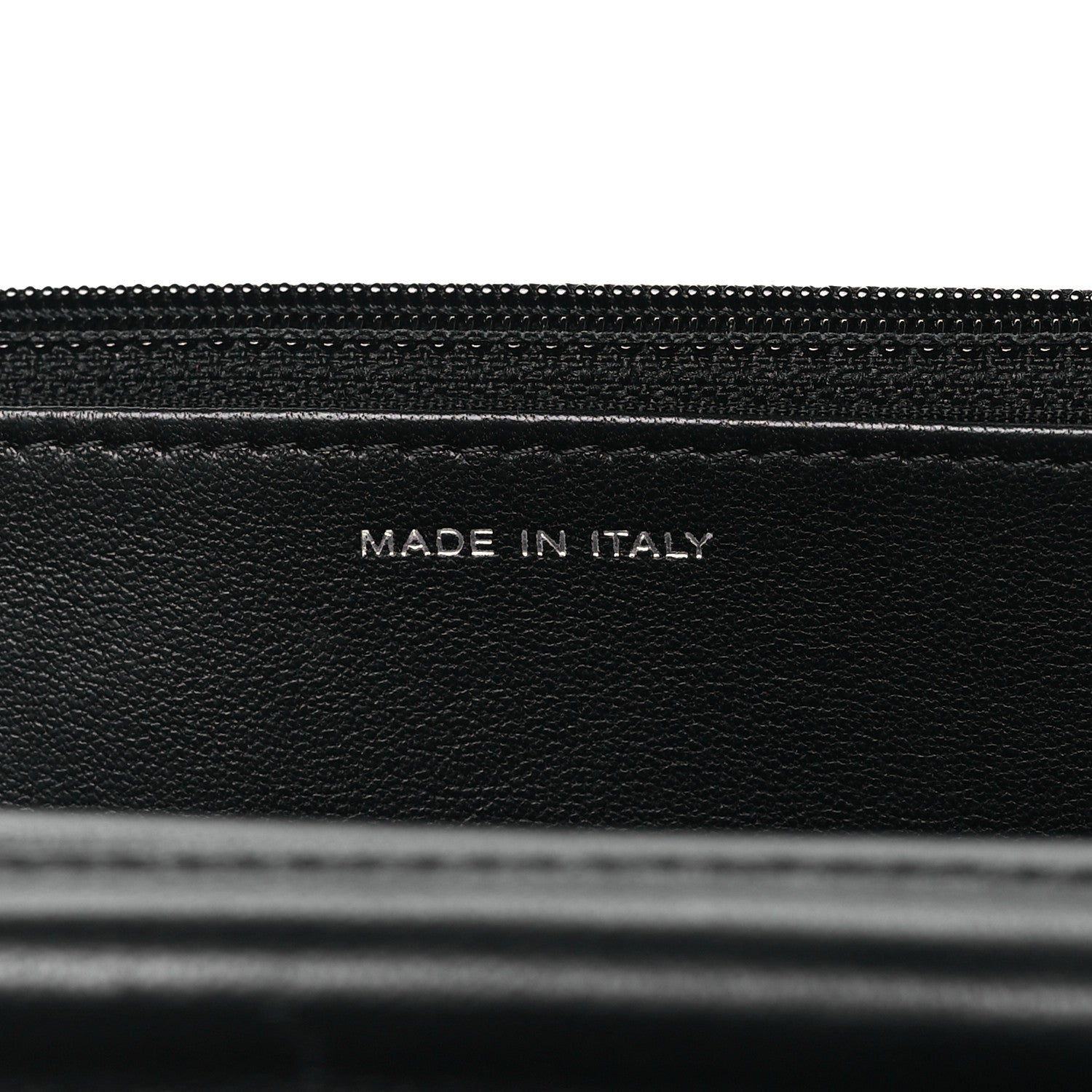 Chanel Sheepskin Chevron Wallet On Chain WOC Black 7 of 11