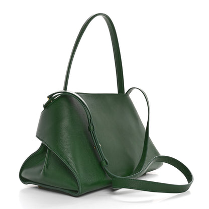 Salvatore Ferragamo Calfskin Medium Hug Soft Shoulder Bag Forest Green 3 of 11
