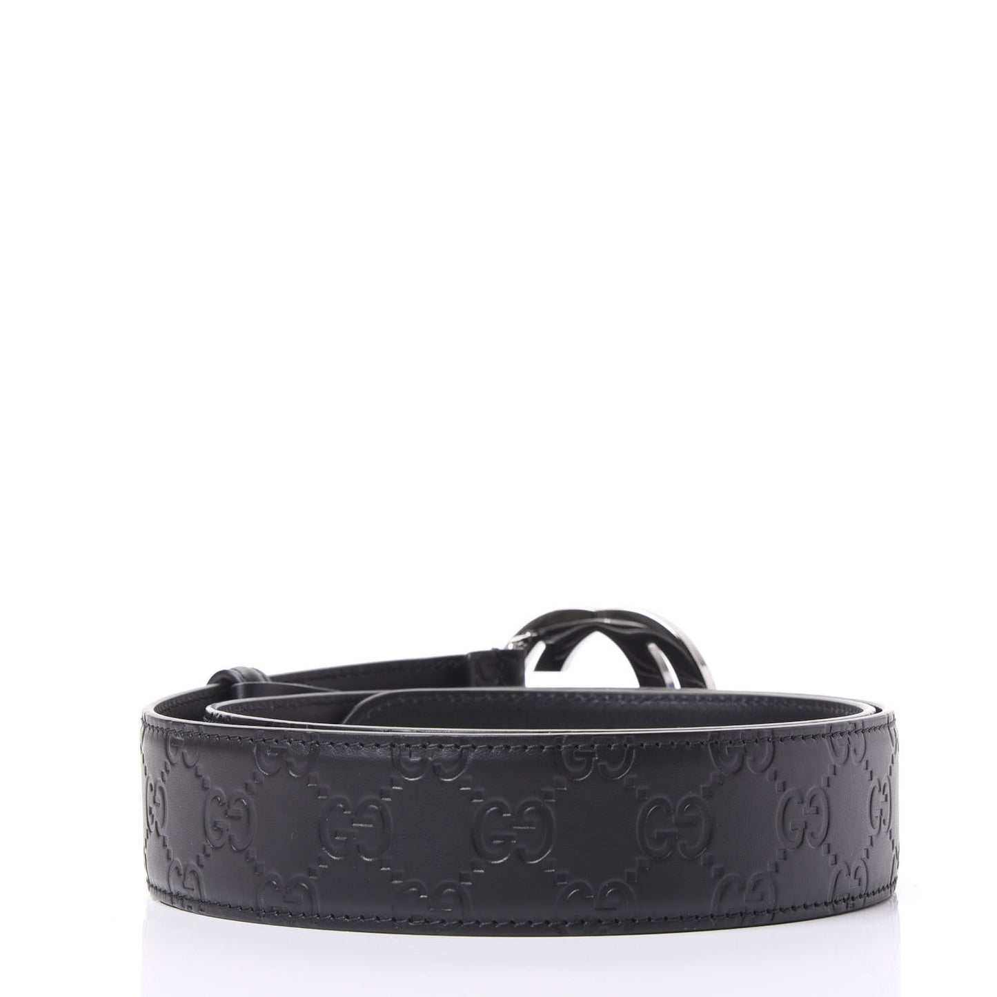 Guccissima Signature Interlocking G 40mm Belt 95 38 Black