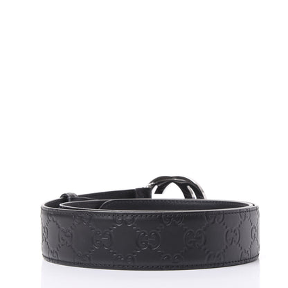 Gucci Guccissima Signature Interlocking G 40mm Belt 95 38 Black 2 of 5