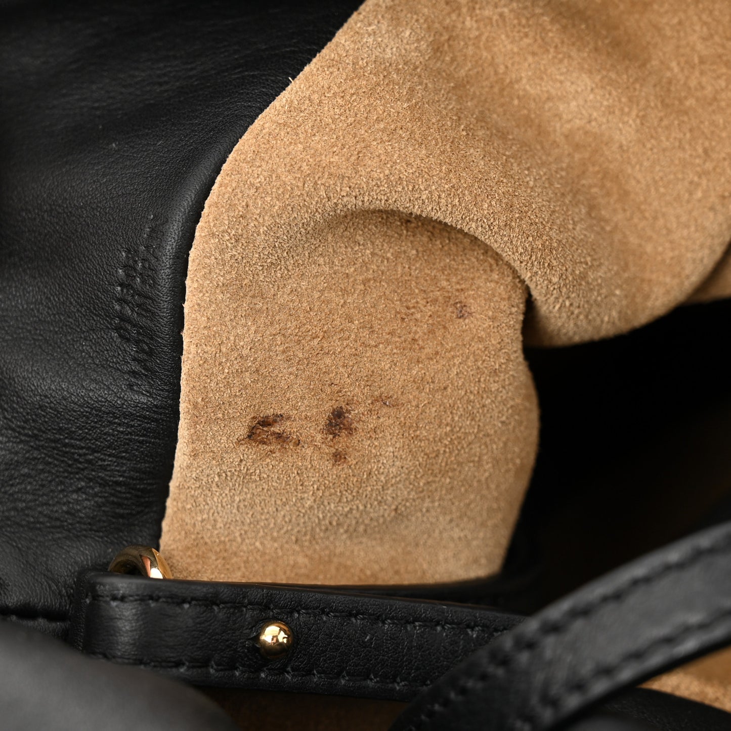 Calfskin Small Flamenco Knot Bag Black