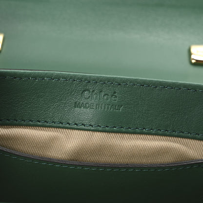 Chloe Calfskin Crocodile Embossed Mini C Double Carry Woodsy Green 6 of 9