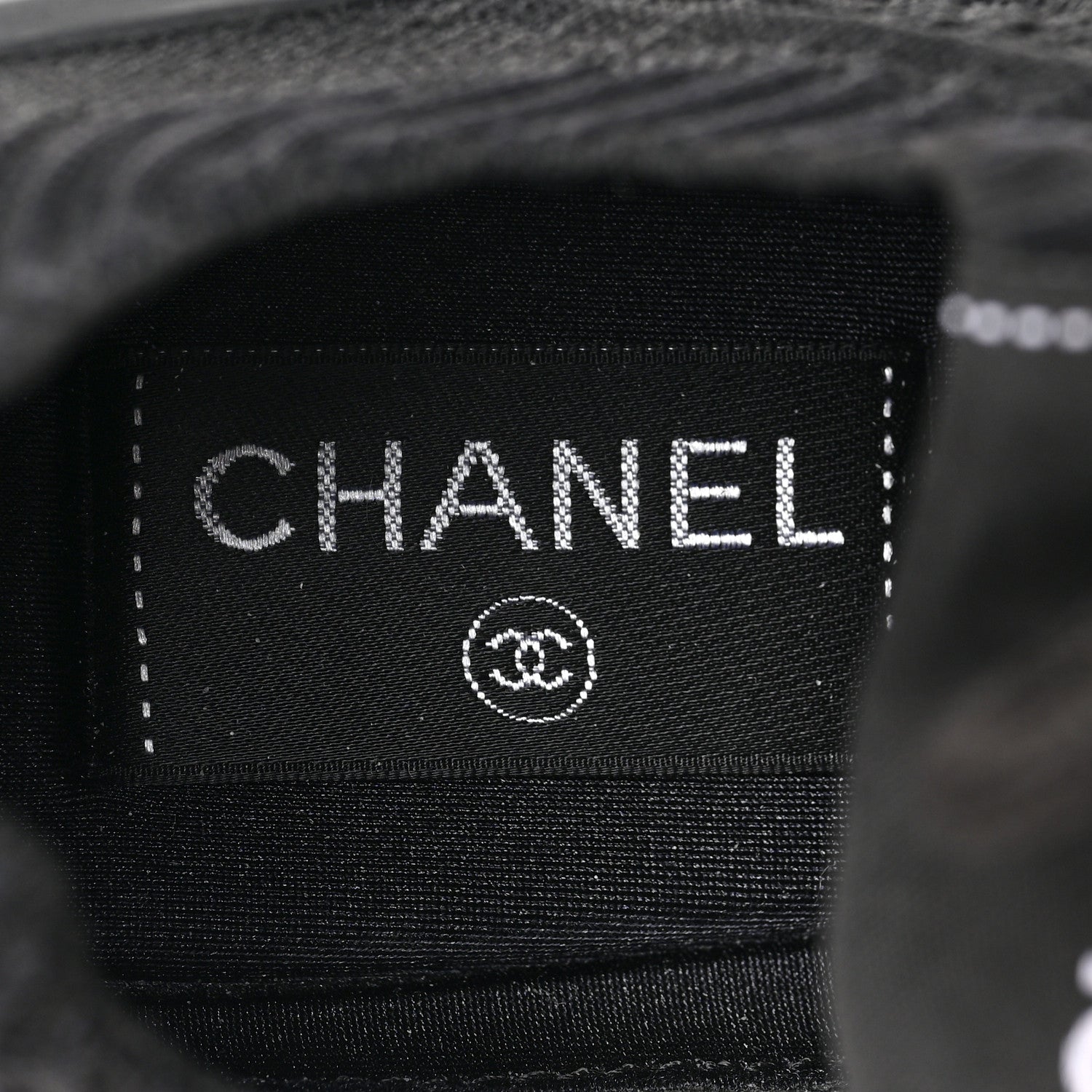 Chanel Fabric Logo Sneakers 39 Black 6 of 7