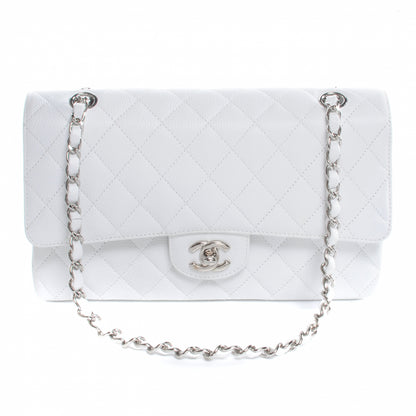 Chanel Caviar Quilted Medium Double Flap White 1 of 8
