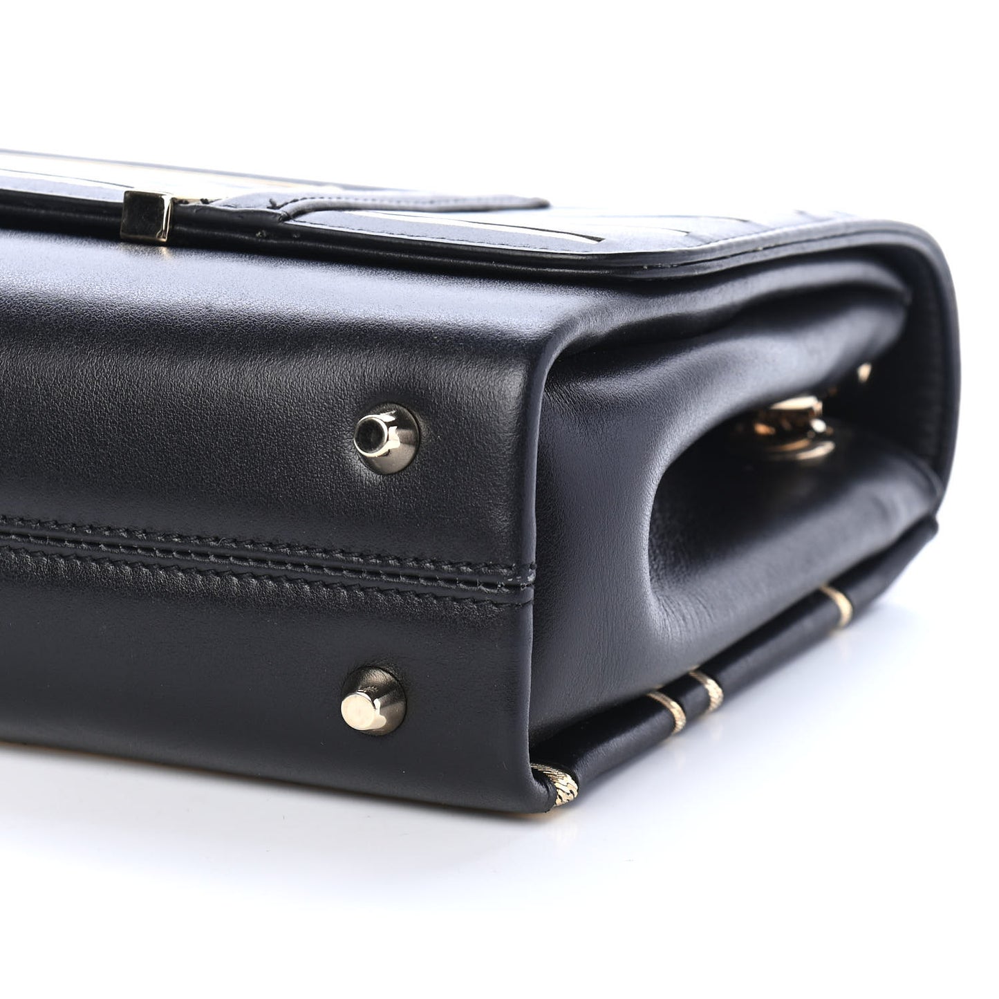 Calfskin Alba Shoulder Bag Black