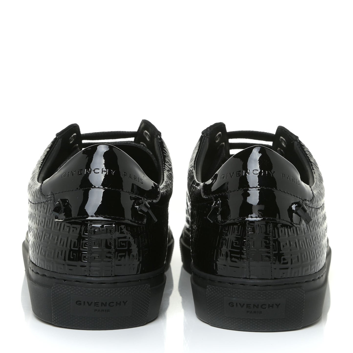 Patent 4G Logo Embossed Womens Urban Street Sneakers 40 Black