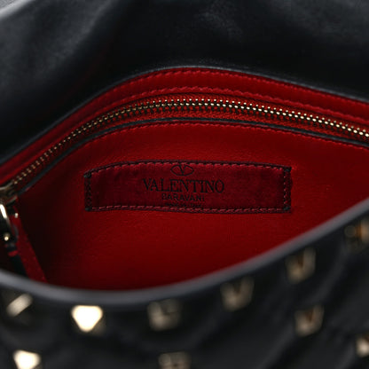 Valentino Garavani Lambskin Medium Rockstud Spike Shoulder Bag Black 5 of 7