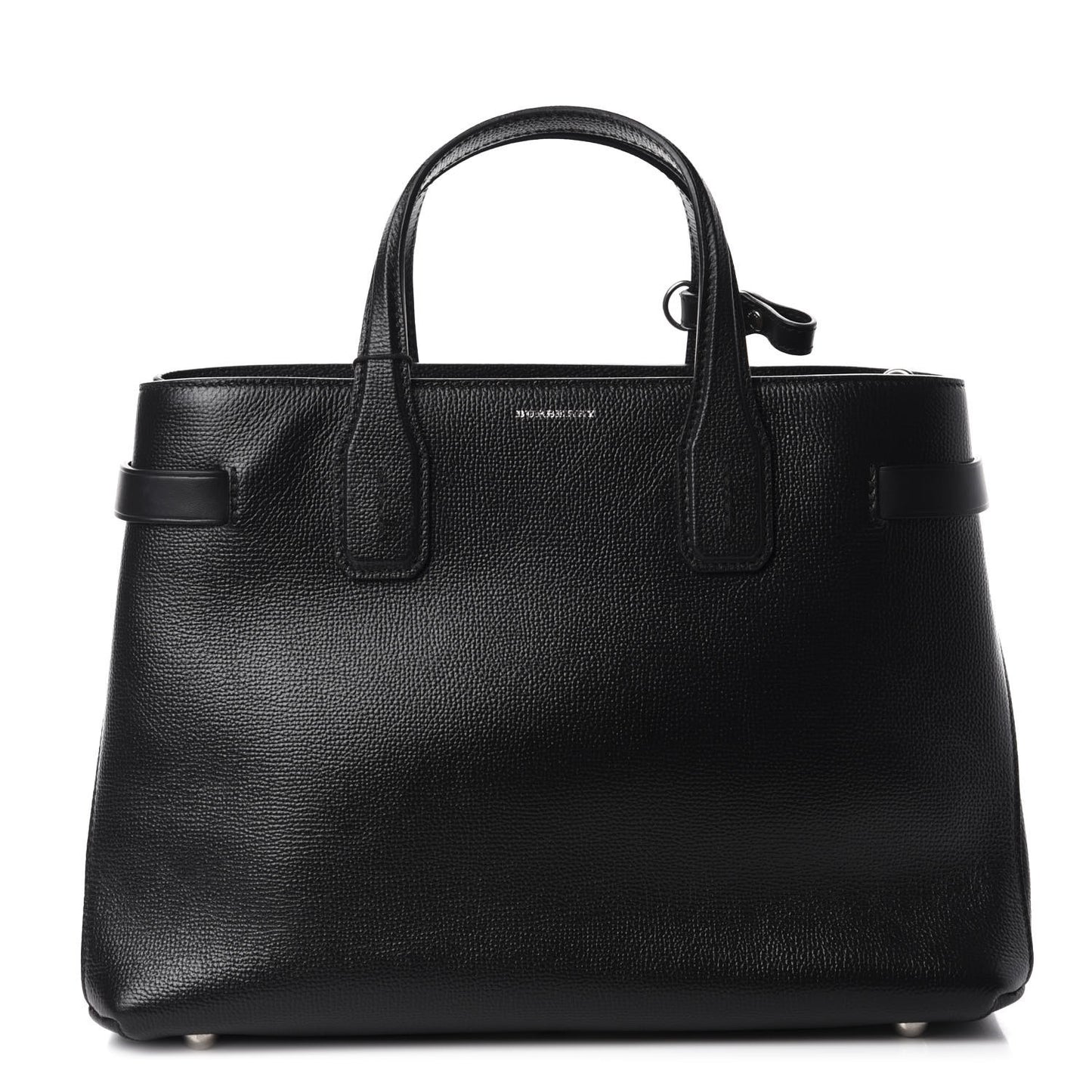 Derby Calfskin House Check Medium Banner Tote Black