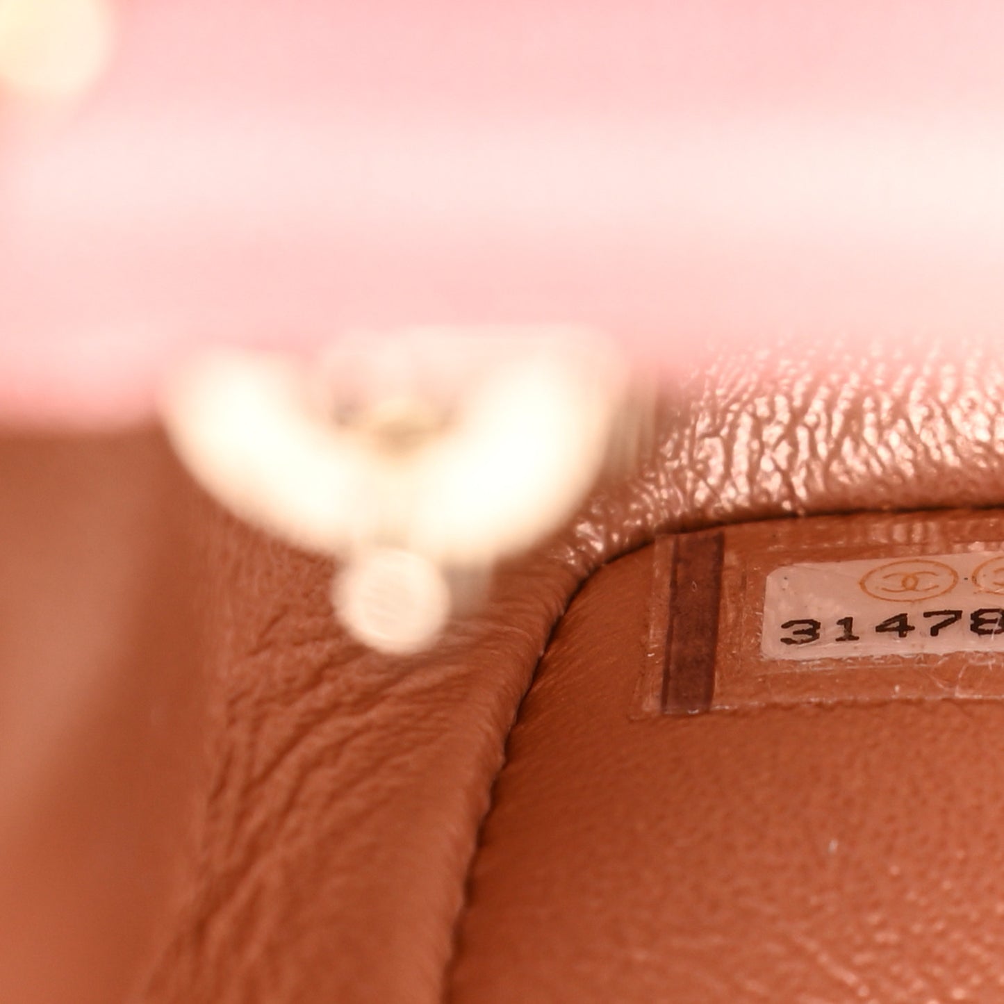 Metallic Lambskin Quilted Ombre Mini Rectangular Flap Pink