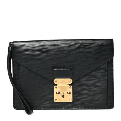 Louis Vuitton Epi Pochette Sellier Dragonne Clutch Black 1 of 11