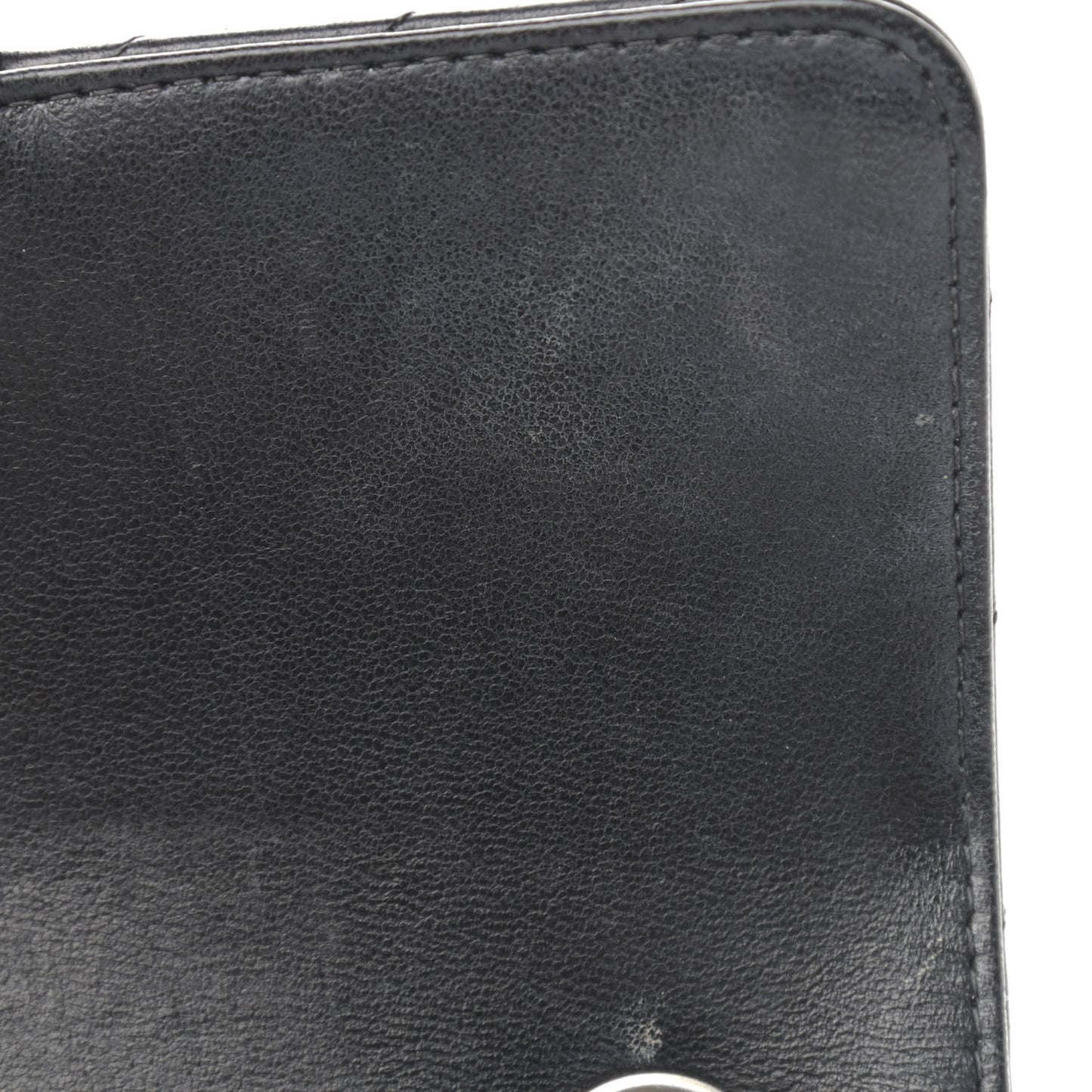 Lambskin Chevron Quilted Mini Rectangular Flap Black
