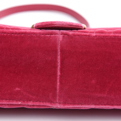 Gucci Velvet Matelasse Small GG Marmont Shoulder Bag Light Raspberry Rose 8 of 10