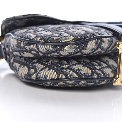Christian Dior Oblique Mini Saddle Bag Blue 8 of 10