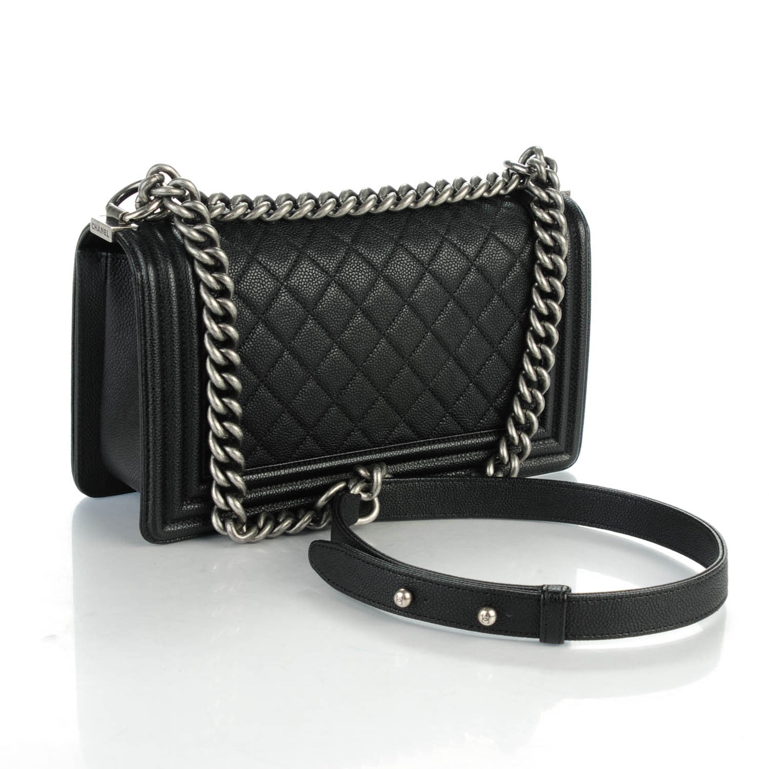 Chanel Caviar Quilted Medium Boy Flap Black 3 of 7