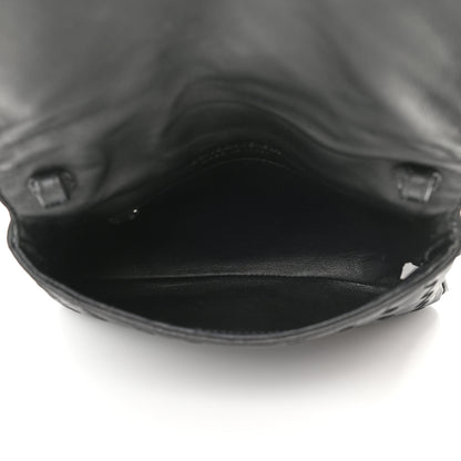 Bottega Veneta Nappa Intrecciato Flap Crossbody Black 5 of 9