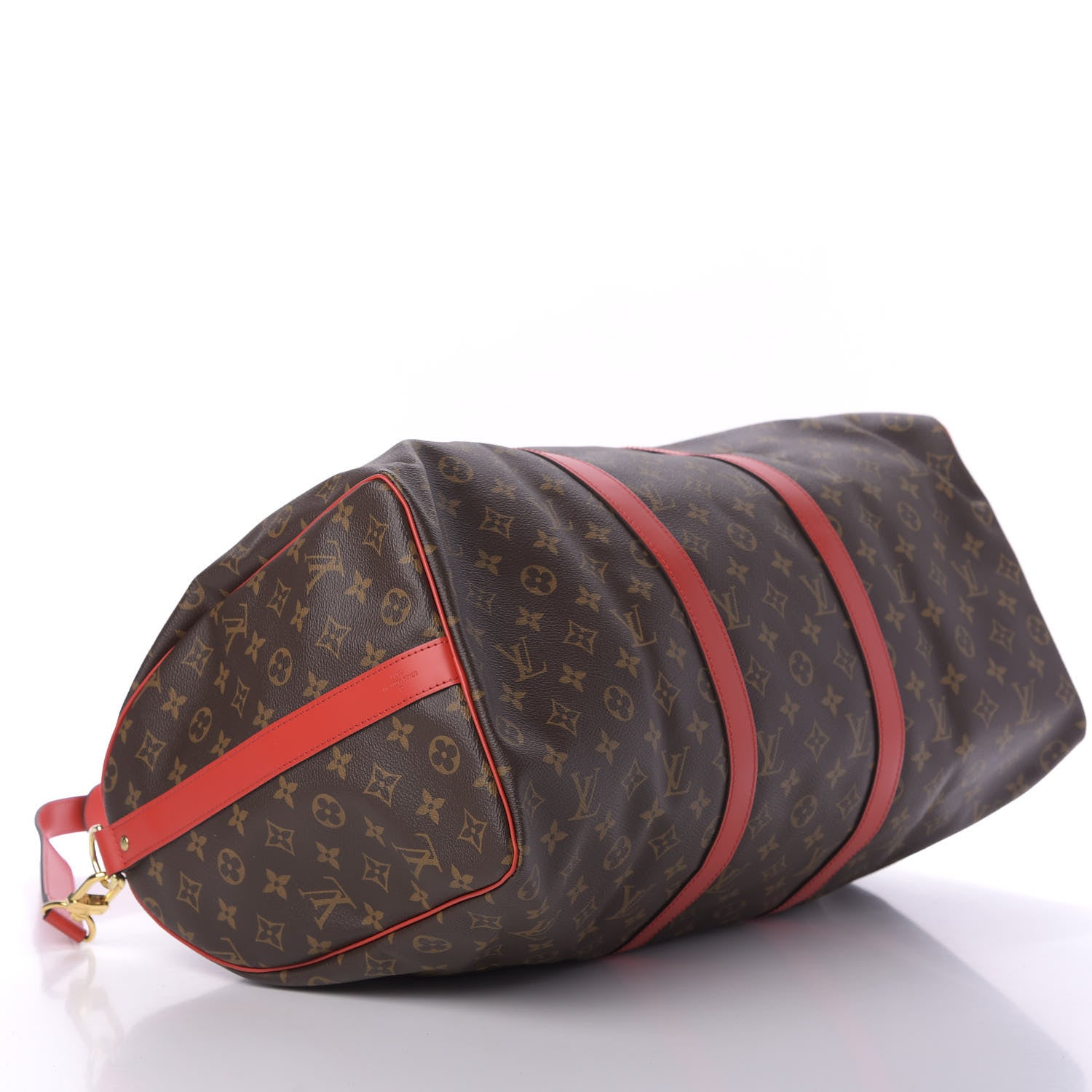 Louis Vuitton Calfskin Monogram Keepall Bandouliere 50 Coquelicot 3 of 7