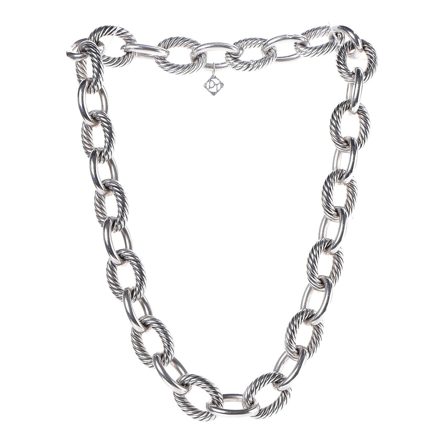 Sterling Silver 16mm Large Oval Link Necklace
