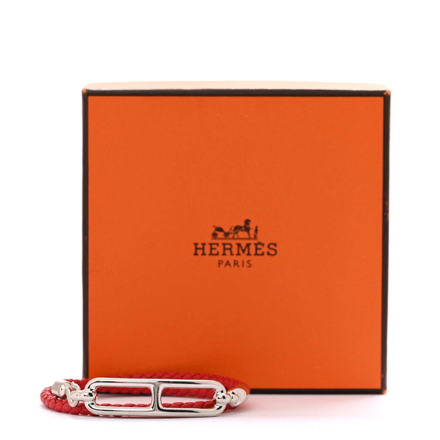Hermes Swift Roulis Double Tour Bracelet T2 Rouge De Coeur 5 of 5