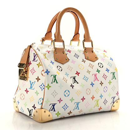 Louis Vuitton Monogram Multicolor Speedy 30 White 3 of 10