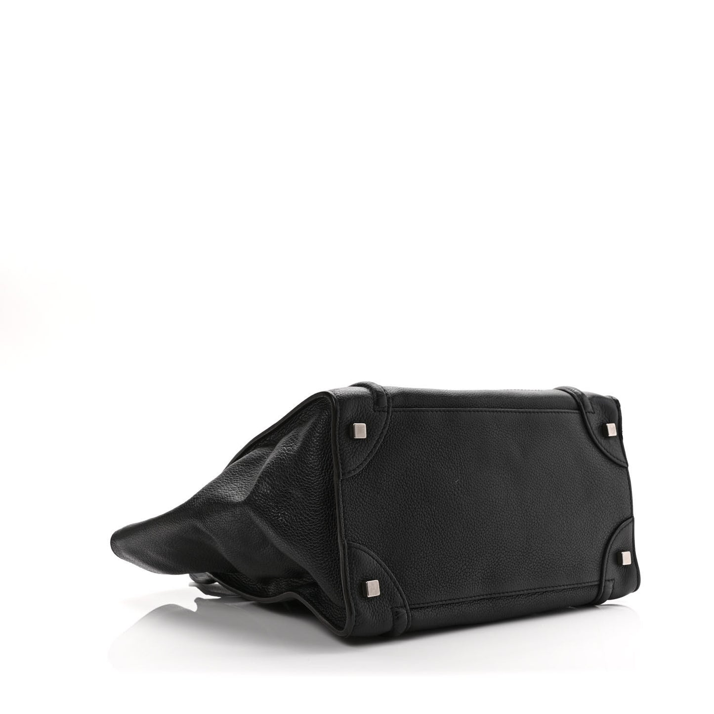 Drummed Calfskin Mini Luggage Black