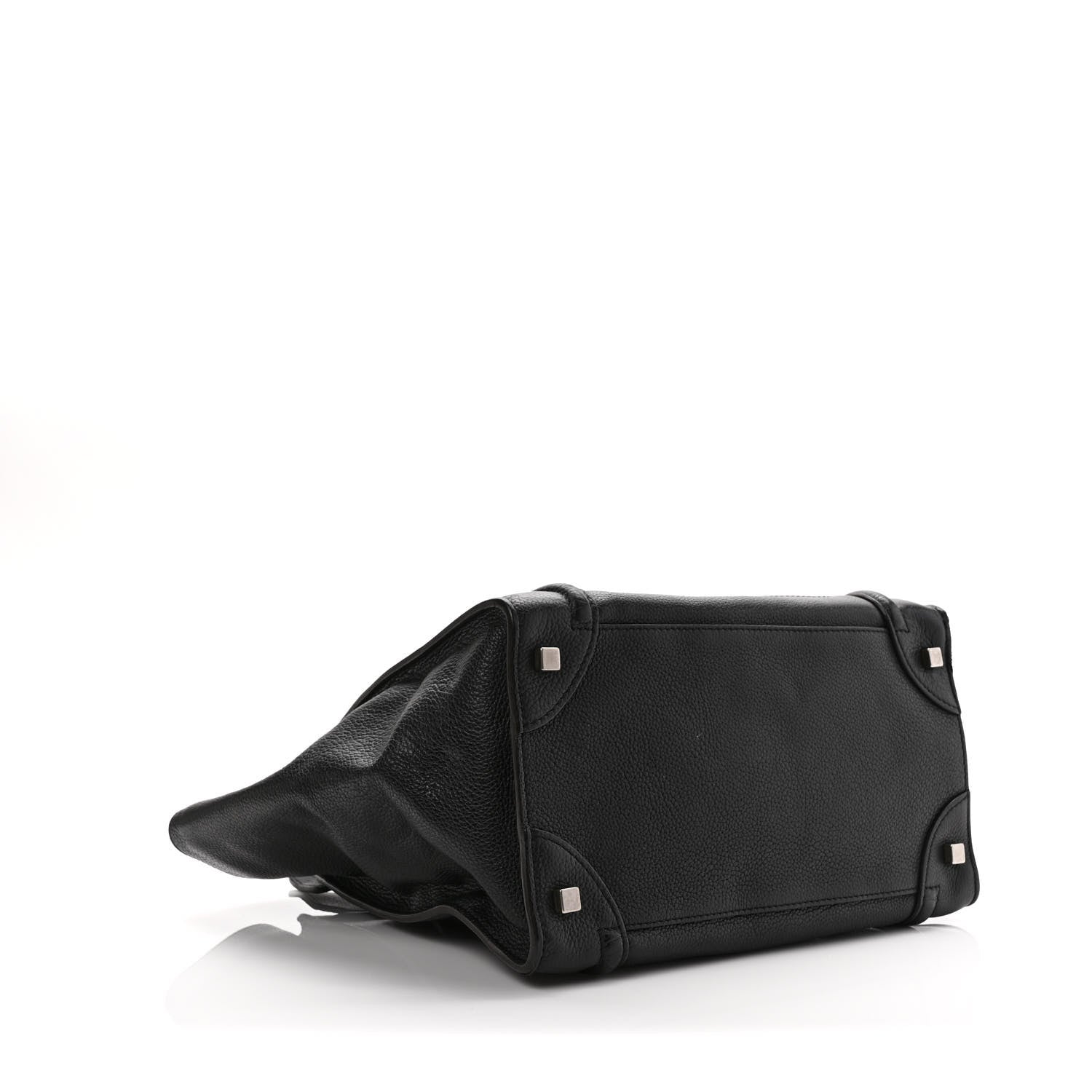Celine Drummed Calfskin Mini Luggage Black 4 of 12