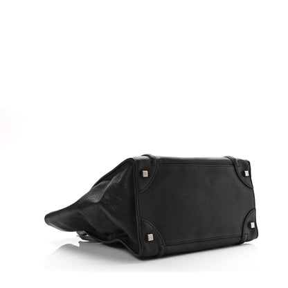 Celine Drummed Calfskin Mini Luggage Black 4 of 12