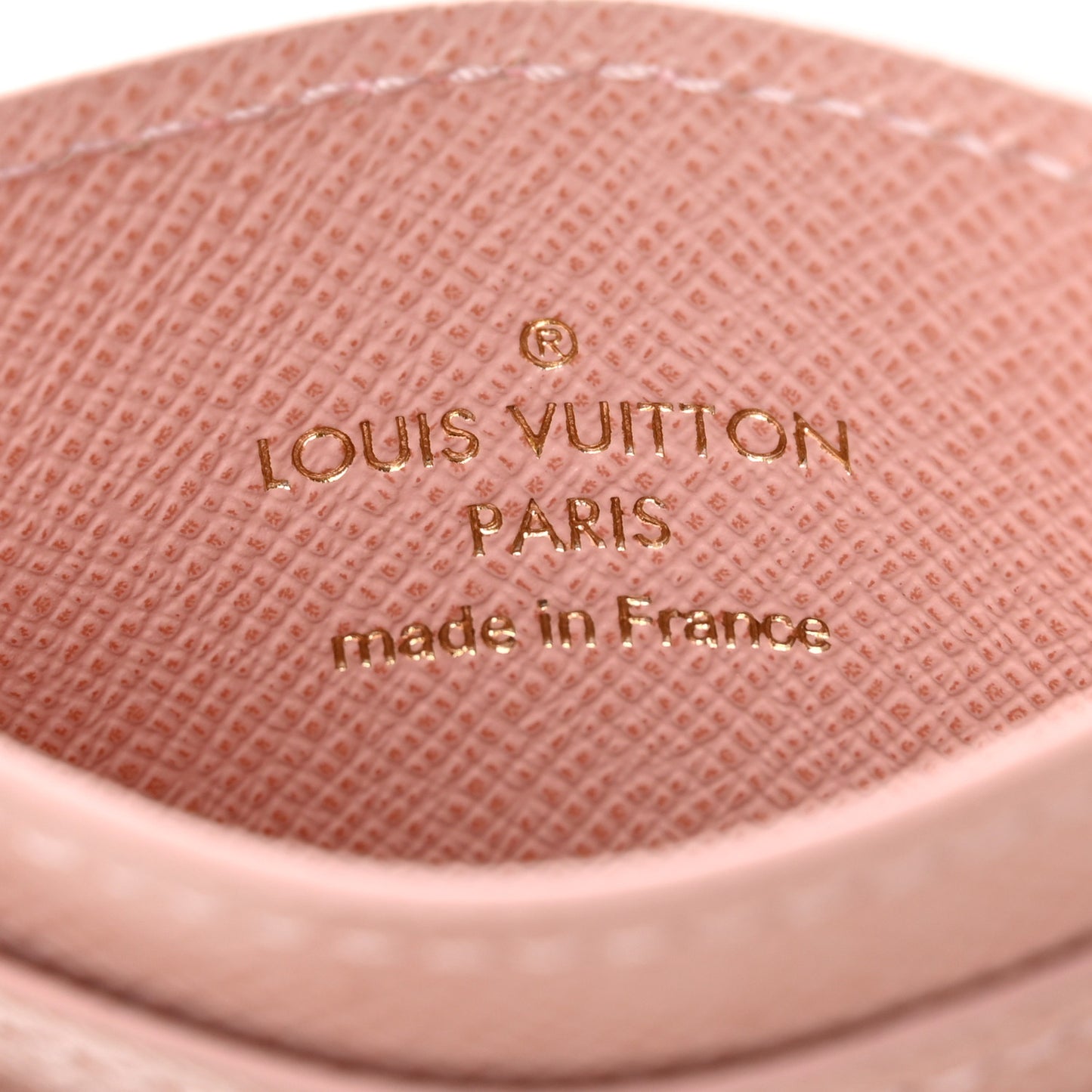 Monogram LV Charms Card Holder Rose Ballerine