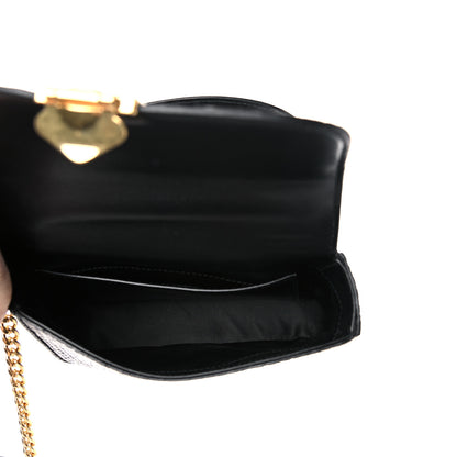 Miu Miu Crocodile Print Calfskin Top Handle Bag Black 5 of 10