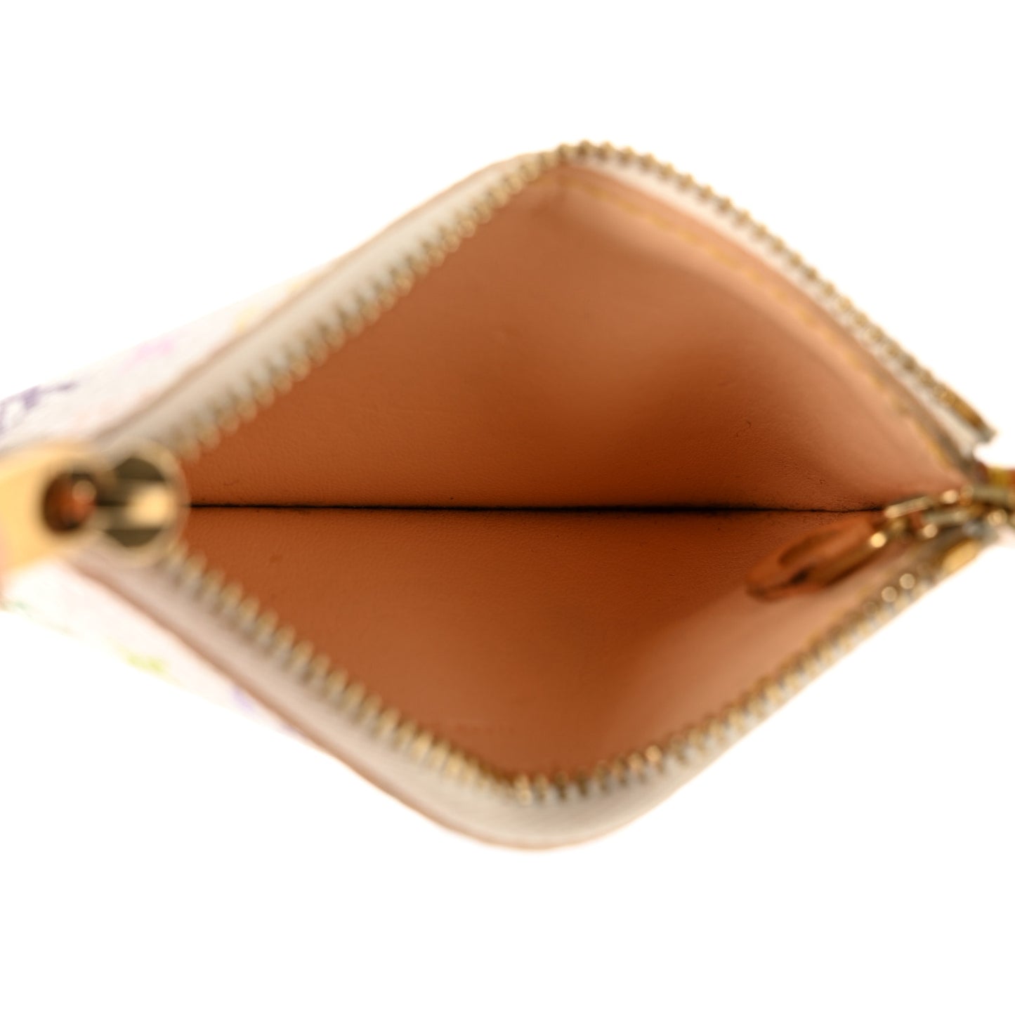 LOUIS VUITTON Monogram Multicolor Key Pouch White