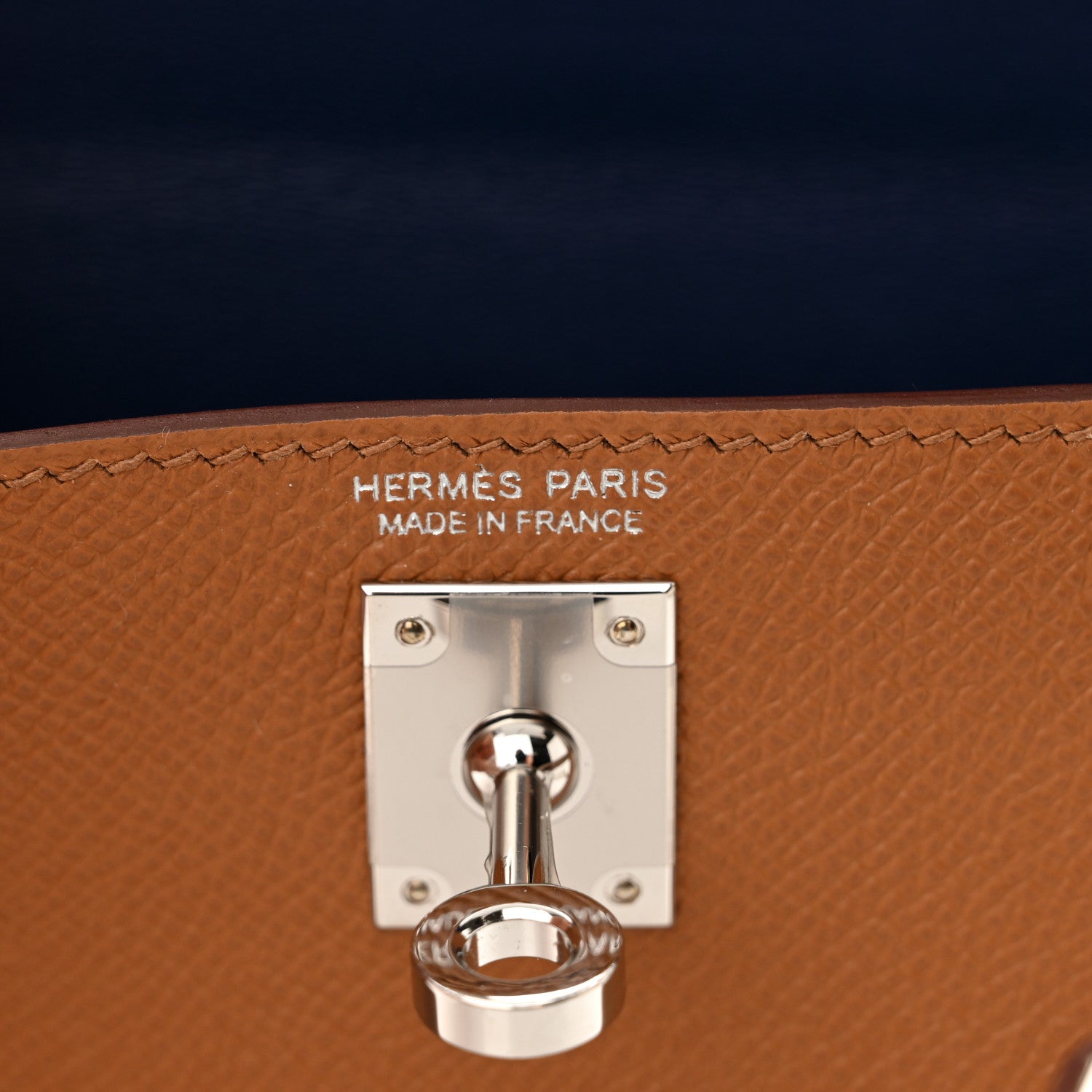 Hermes Epsom Tri-Color Mini Kelly Sellier 20 Gold Craie Black 6 of 13