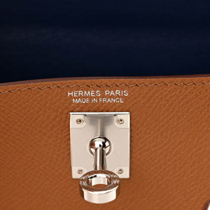 Hermes Epsom Tri-Color Mini Kelly Sellier 20 Gold Craie Black 6 of 13