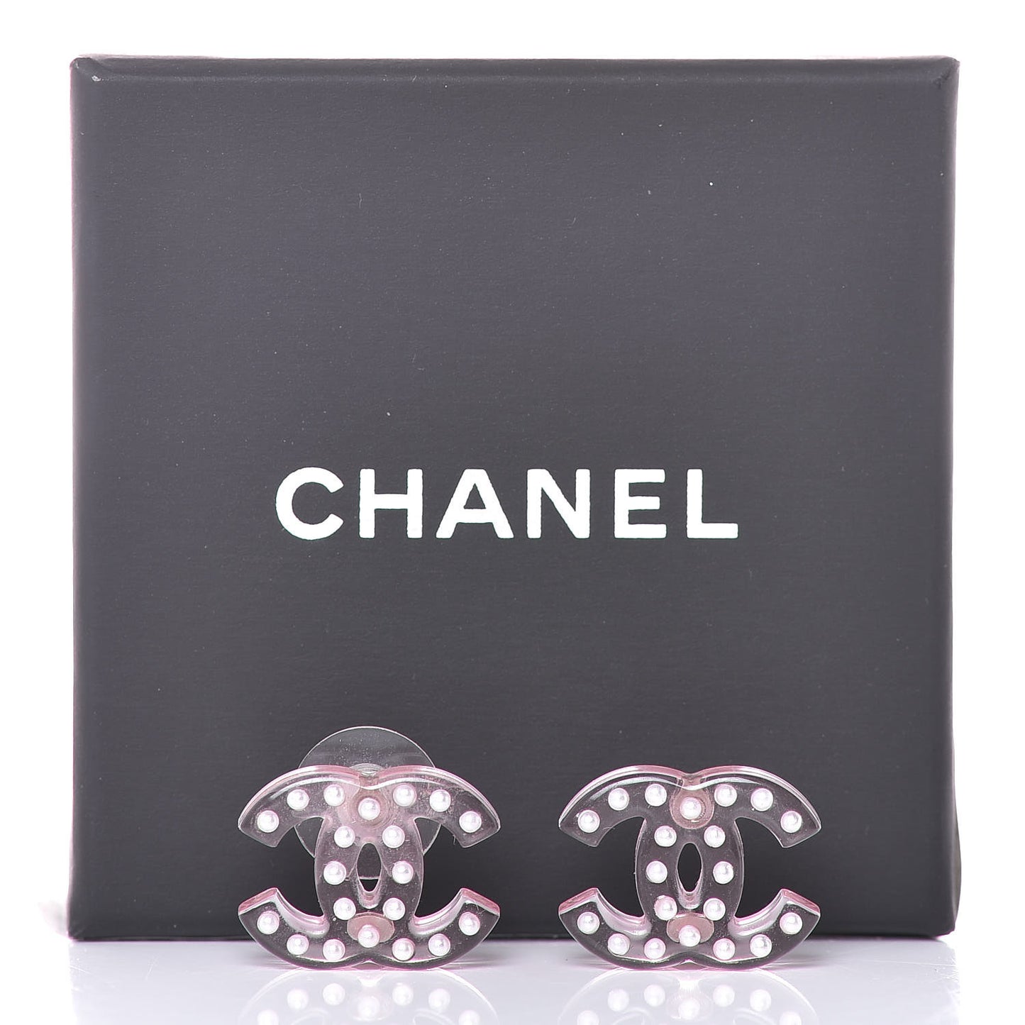 Acrylic CC Earrings Pink