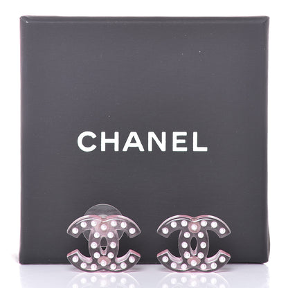 Chanel Acrylic CC Earrings Pink 5 of 5