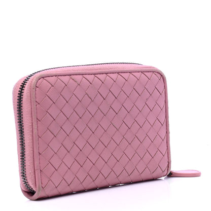 Bottega Veneta Nappa Intrecciato Zip Around Wallet Pink 2 of 8