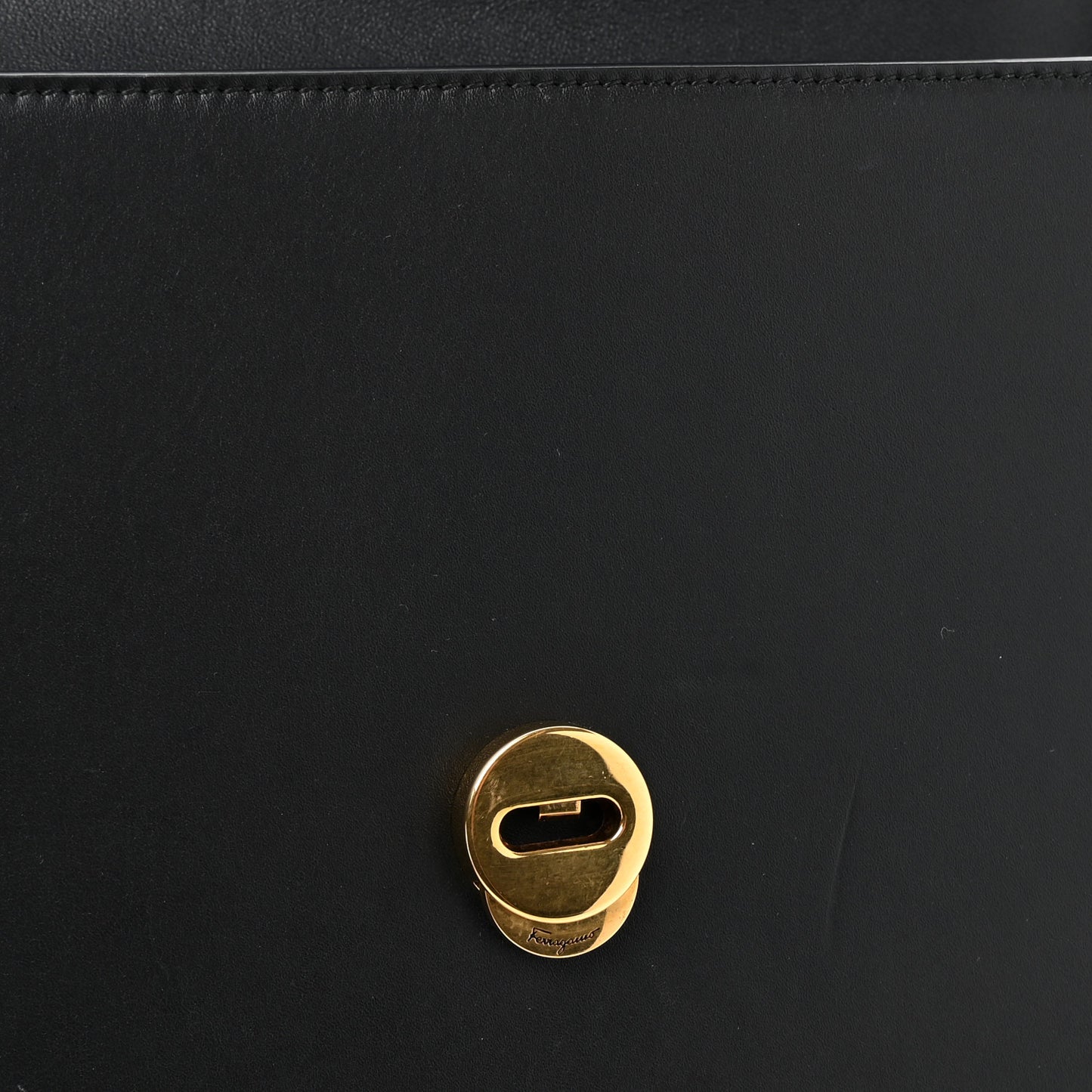 Calfskin Gancini Shoulder Bag Black