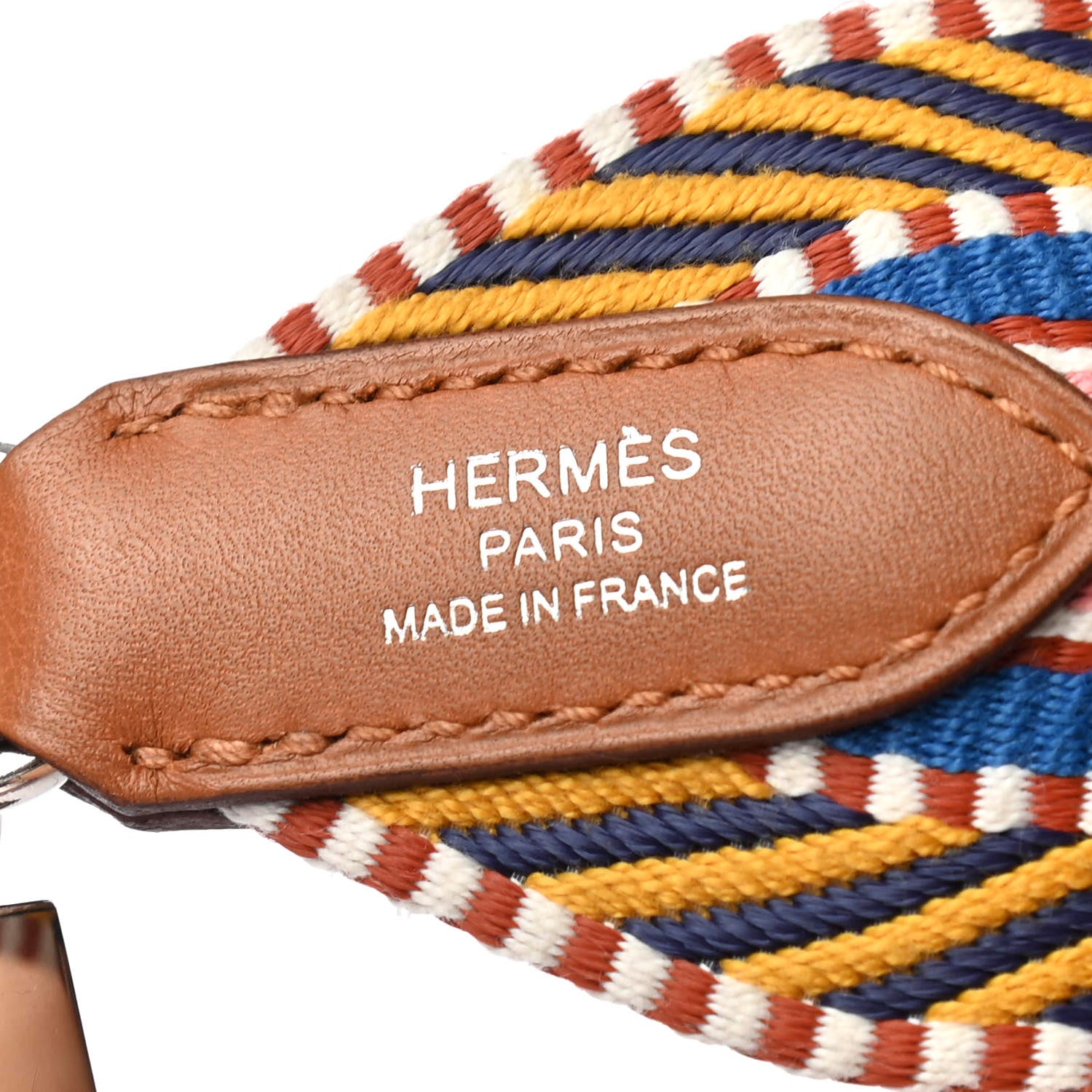 Hermes Toile Swift 50mm Sangle Cavale Shoulder Strap Ambre Rose D'Ete Gold 3 of 4