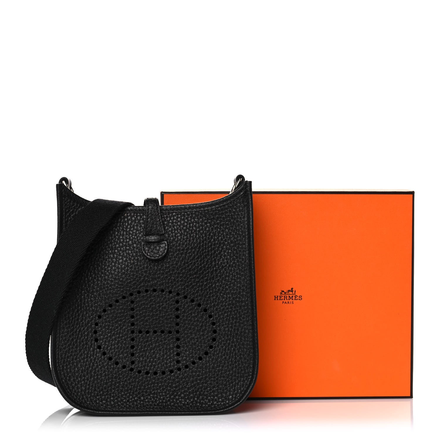 Hermes Taurillon Clemence Evelyne TPM Black 13 of 13