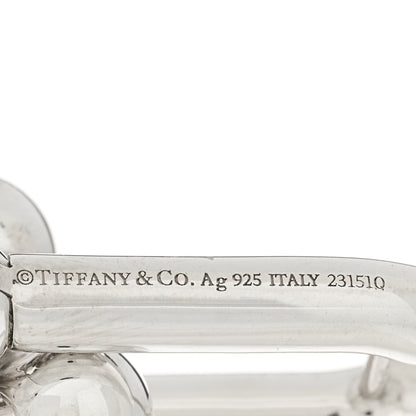 Tiffany Sterling Silver Large HardWear Link Earrings 4 of 5