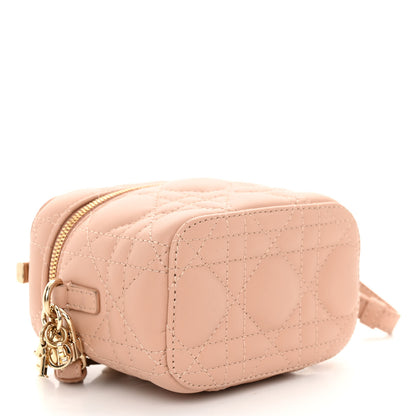 Christian Dior Lambskin Cannage Micro Vanity Case Deep Nude 4 of 10
