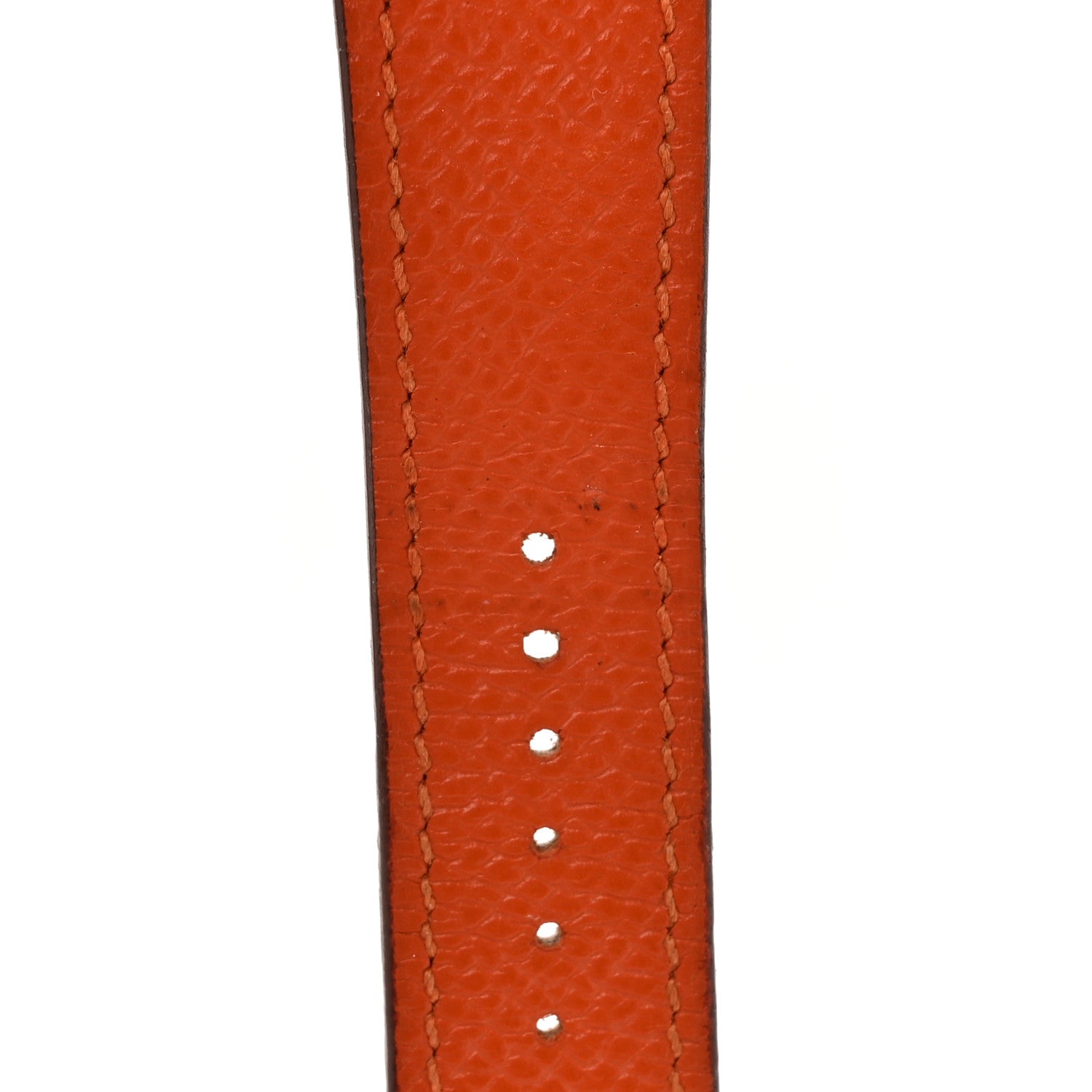 Hermes Epsom 30mm Apple Watch Single Tour Band Orange 5 of 6