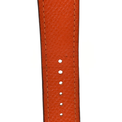 Hermes Epsom 30mm Apple Watch Single Tour Band Orange 5 of 6