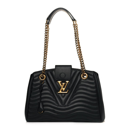 Louis Vuitton Calfskin New Wave Chain Tote Black 1 of 15