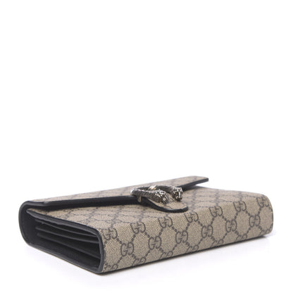 Gucci GG Supreme Monogram Mini Dionysus Chain Wallet Beige Black 4 of 10