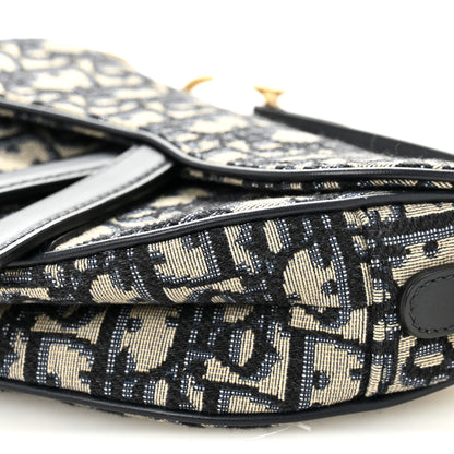 Christian Dior Oblique Mini Saddle Bag Blue 10 of 10