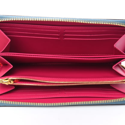 Louis Vuitton Metallic Vernis Degrade Zippy Wallet Blue Pink 5 of 8