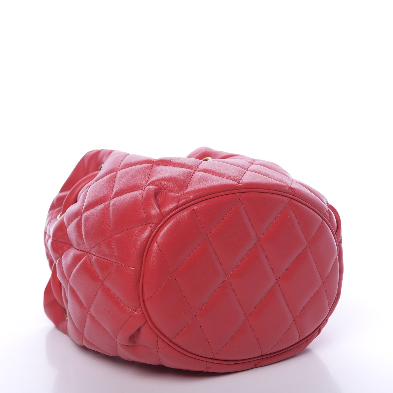 Balenciaga Nappa Calfskin Quilted Touch B Bucket Bag Bright Red 4 of 9