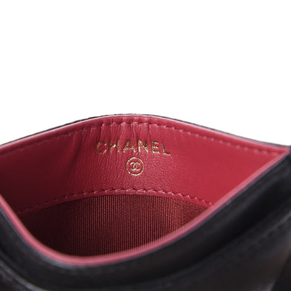 Chanel Shiny Goatskin Quilted Chanel 19 Card Holder Black 8 of 11