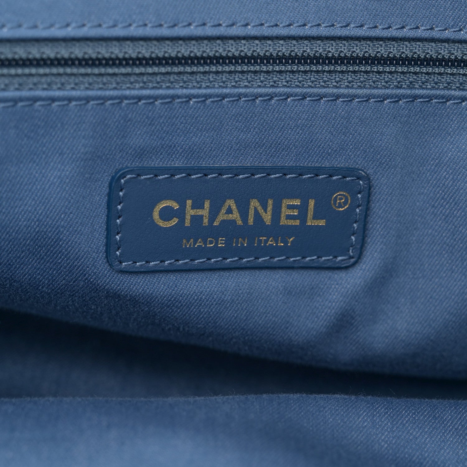Chanel Denim Quilted Denim Mood Maxi Shopping Bag Blue Multicolor 6 of 10